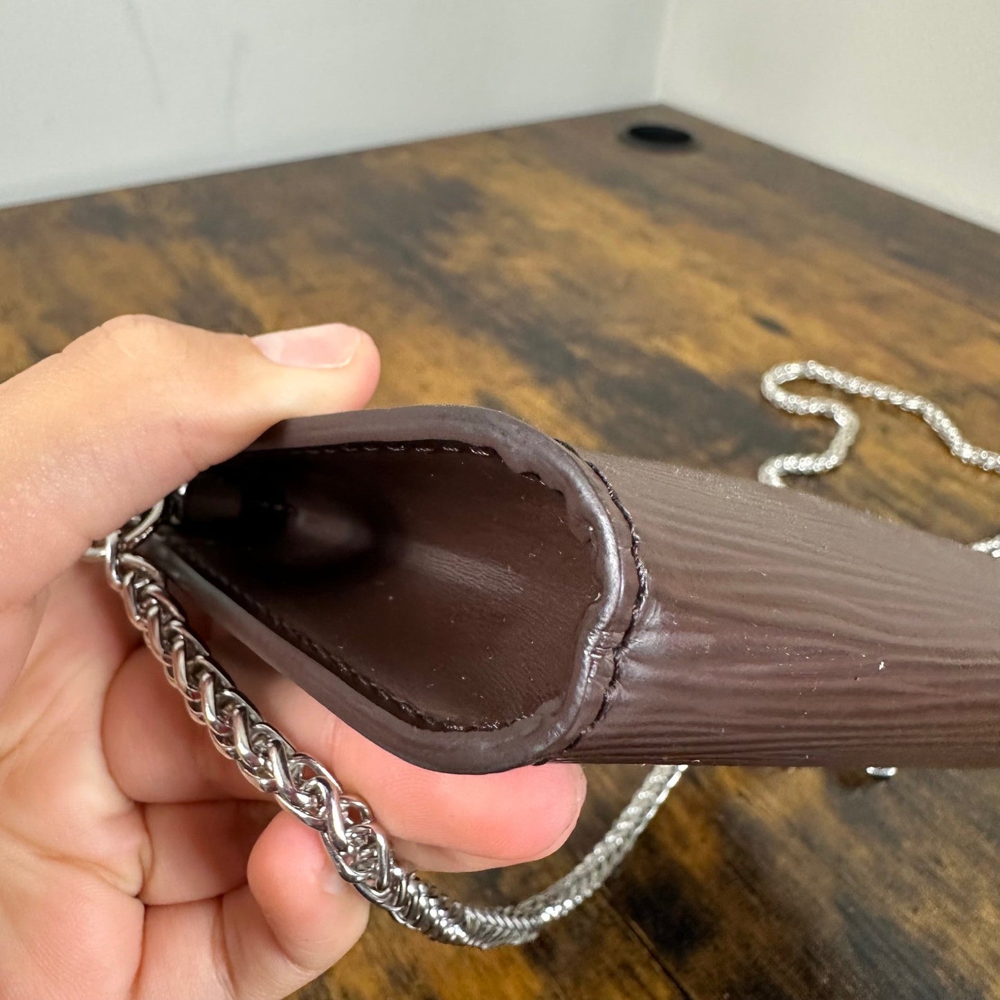 Louis Vuitton Epi Leather Bucket Accessories Pochette Brown Authentic France