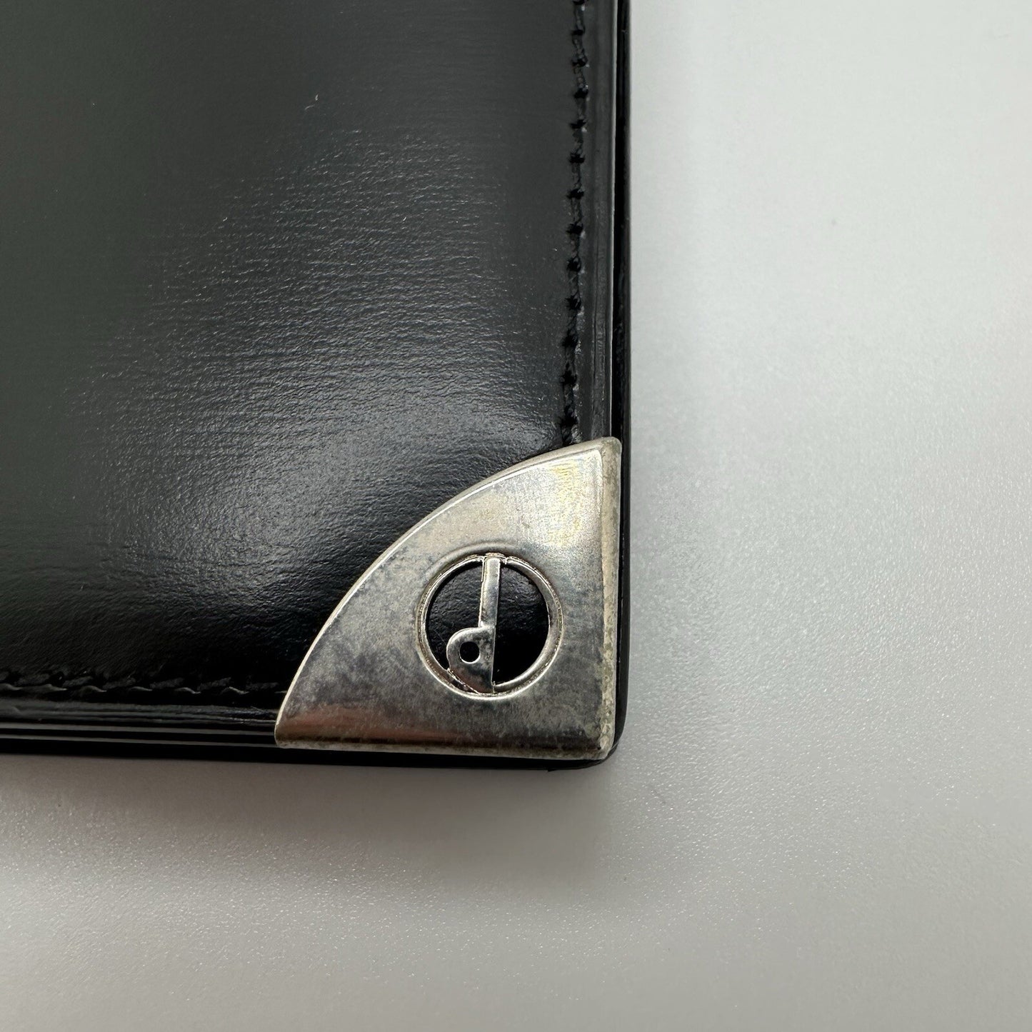 Dunhill Black Leather Long Wallet Bifold