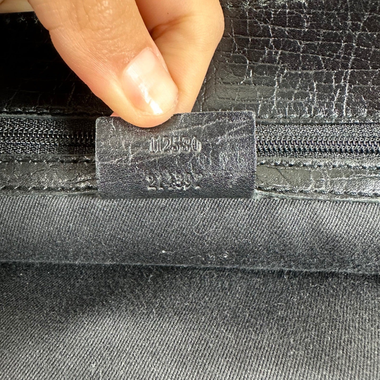 Gucci GG Canvas Bamboo Handle Tote Bag Handbag Black