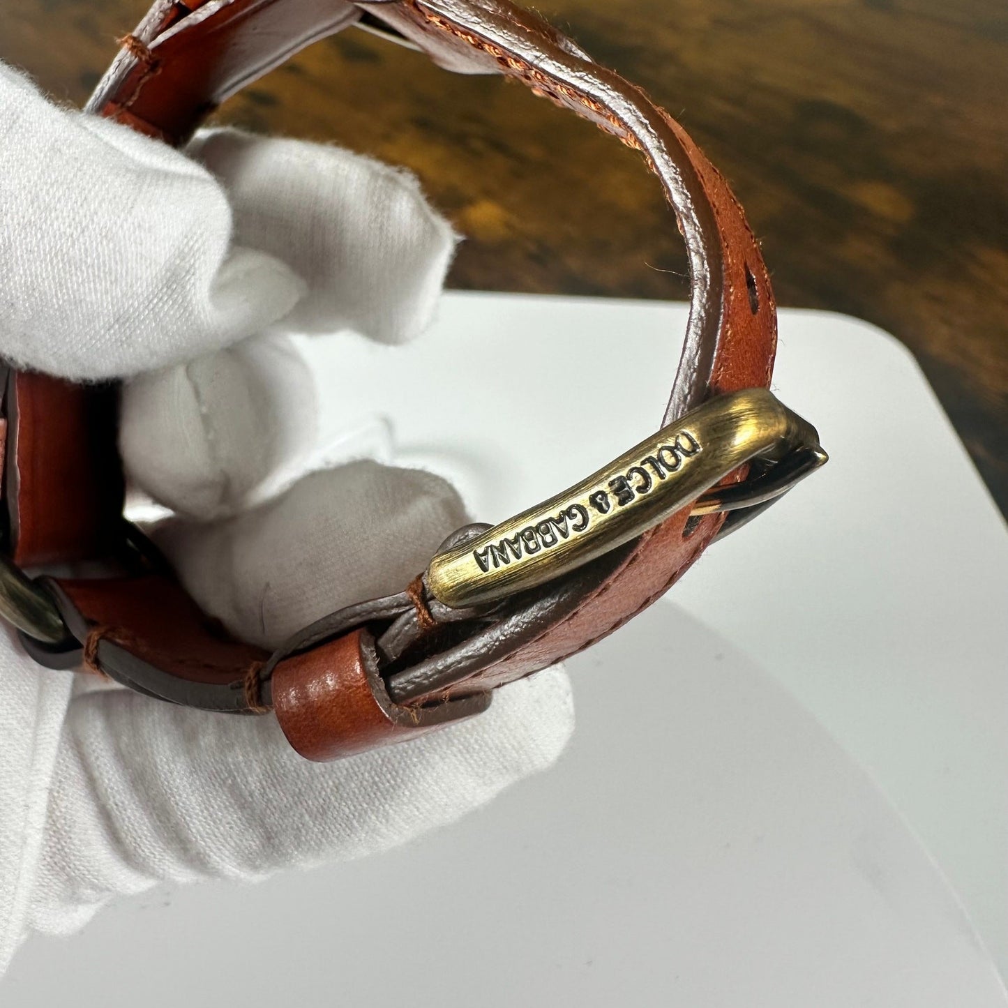 Dolce & Gabbana Brown Leather Bracelet Women's Men's