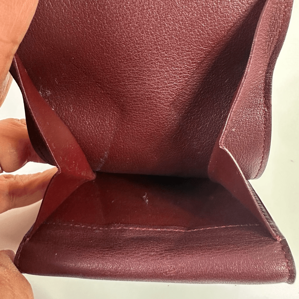 Cartier Vintage Black Leather Coin Purse Case