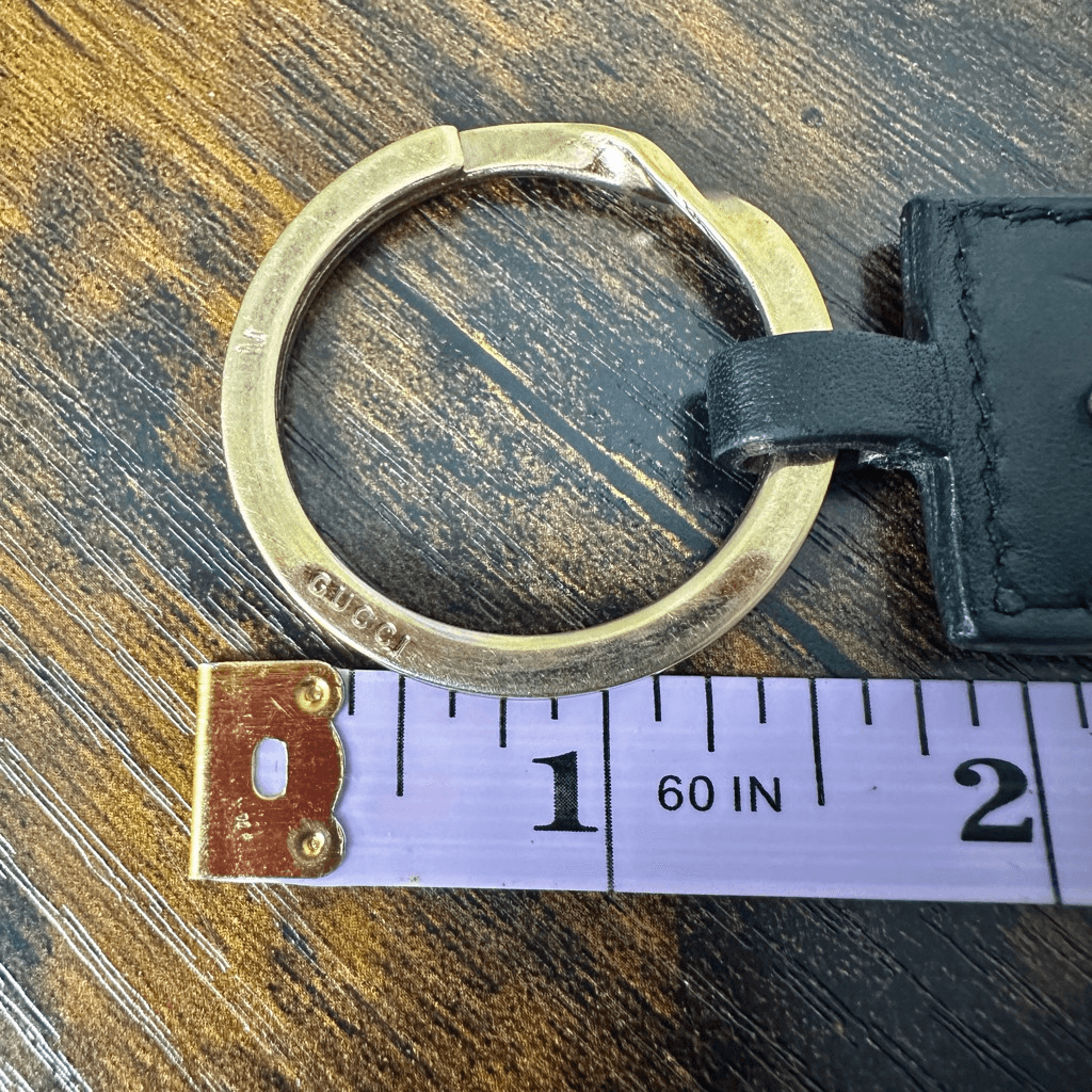 Gucci Tiger Metal Leather Key Ring Keychain Bag Charm