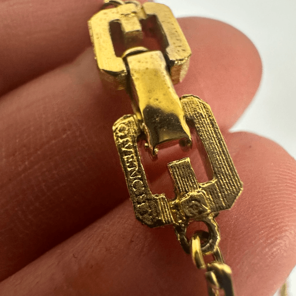 Givenchy Vintage Long Snake Chain Simple Gold Tone Necklace 29”