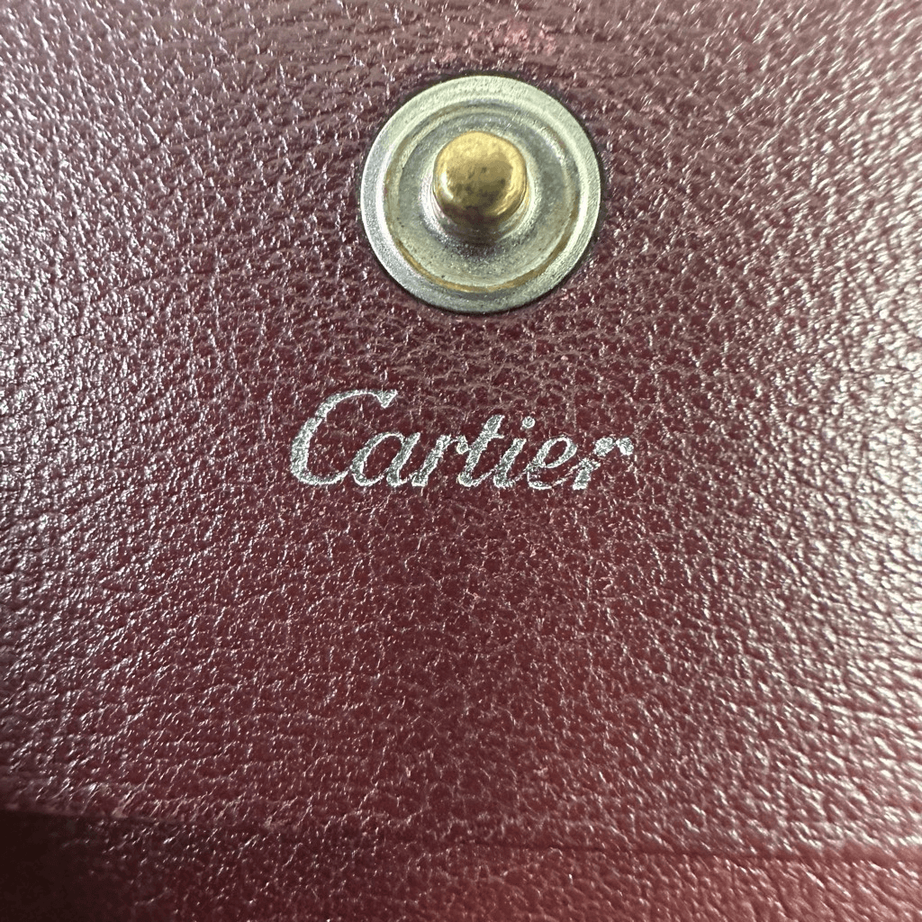 Cartier Vintage Black Leather Coin Purse Case
