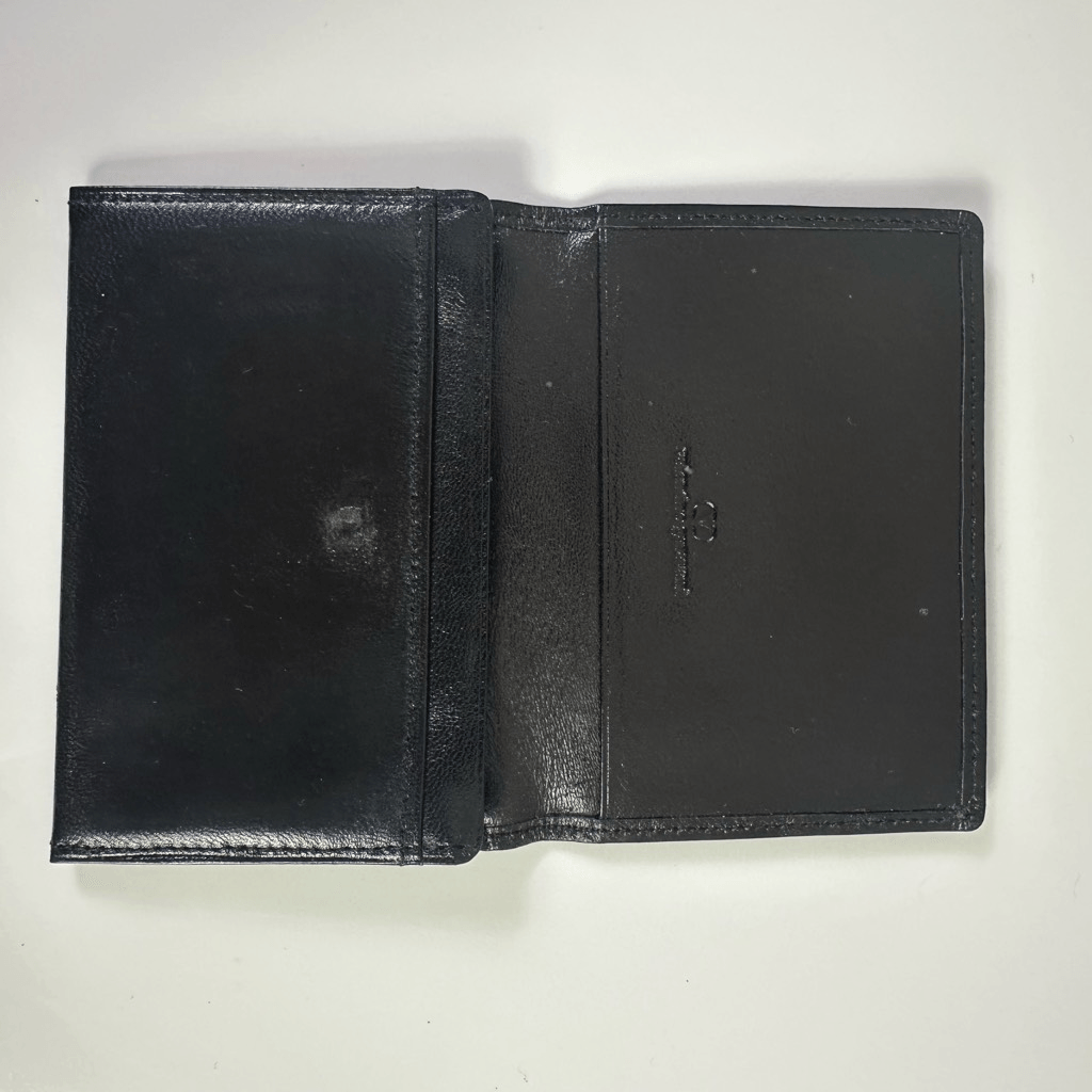 Valentino Garavani Slim Bifold Card Wallet Black Leather