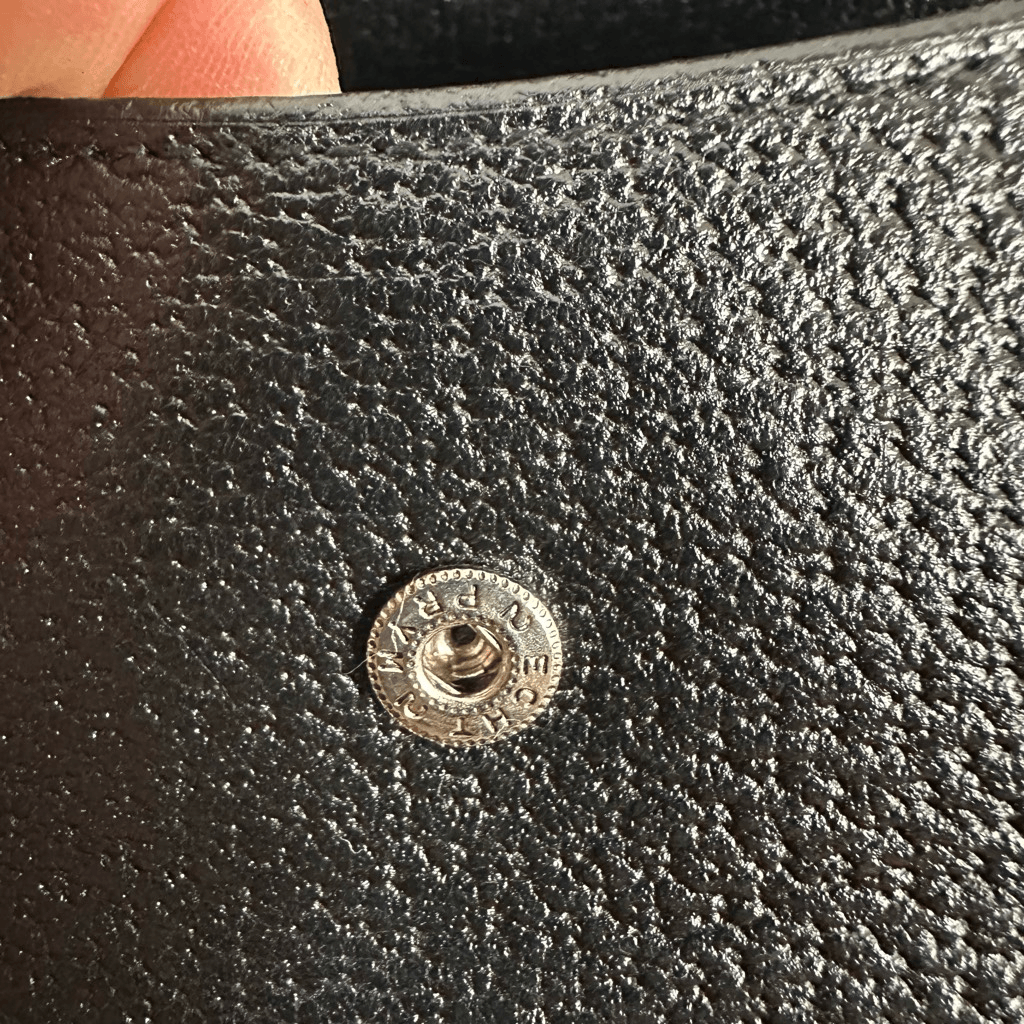 Gucci G Logo Clip Black Leather Wallet