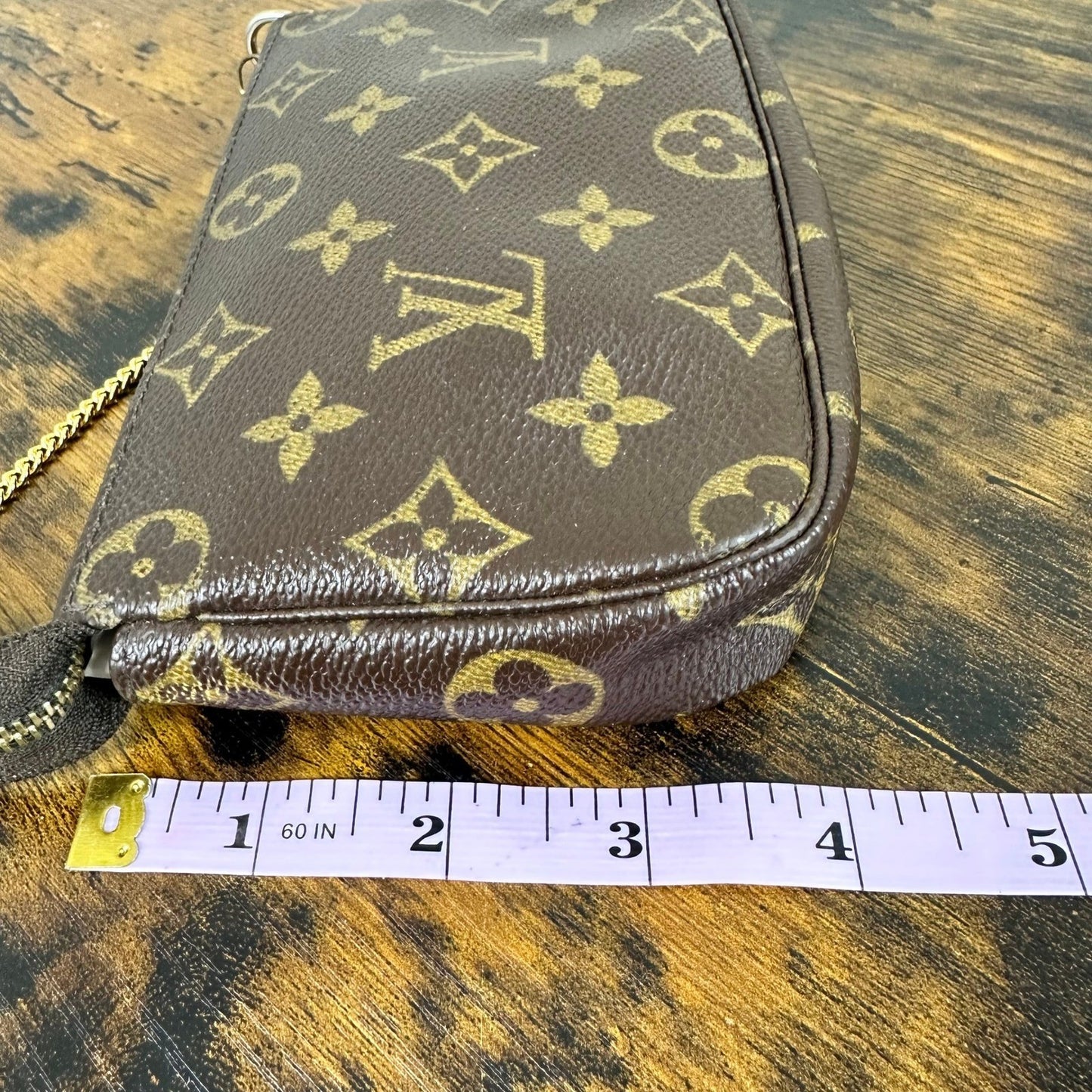 Louis Vuitton Monogram Canvas Pochette Mini Bag Vintage Authentic