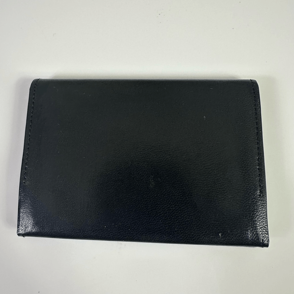 Valentino Garavani Slim Bifold Card Wallet Black Leather