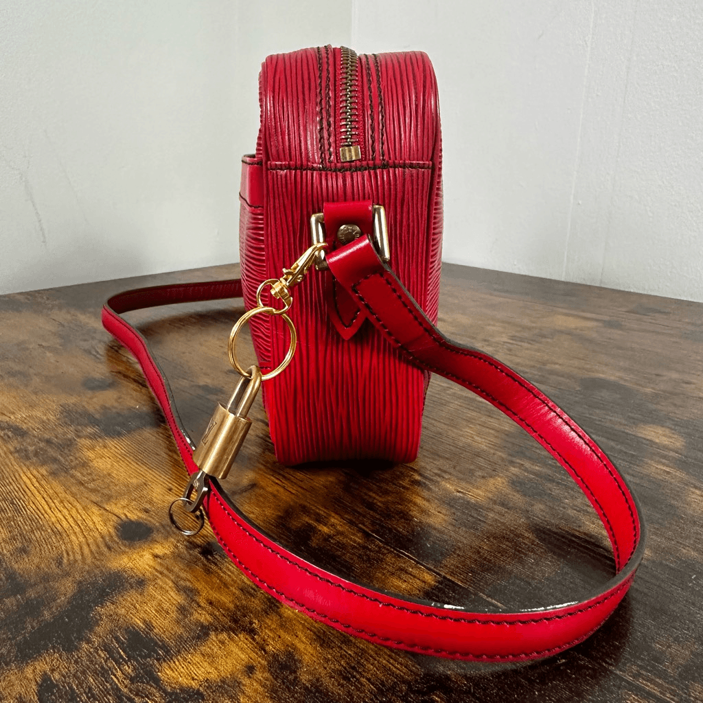 Louis Vuitton Vintage Trocadero 24 Red Epi Leather Crossbody Bag