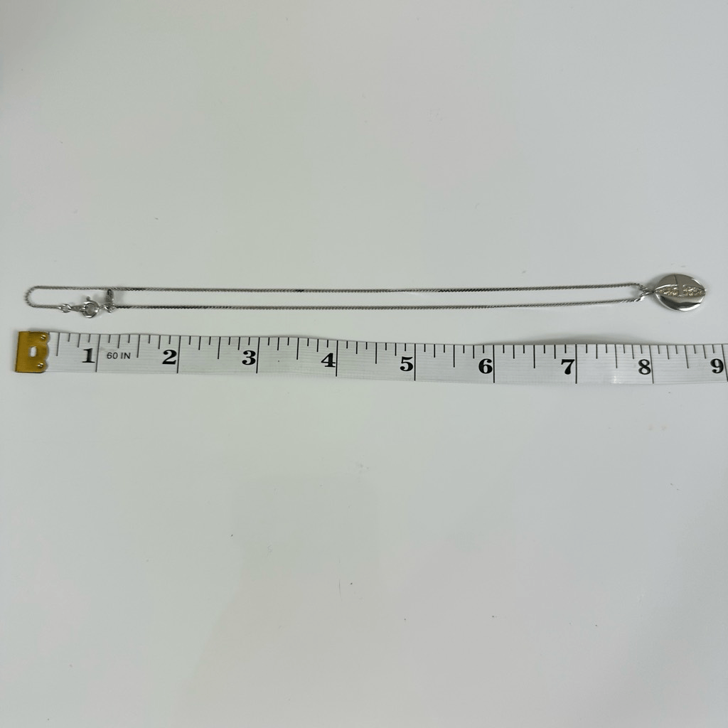 Givenchy G Logo Pendant Silver Tone Necklace