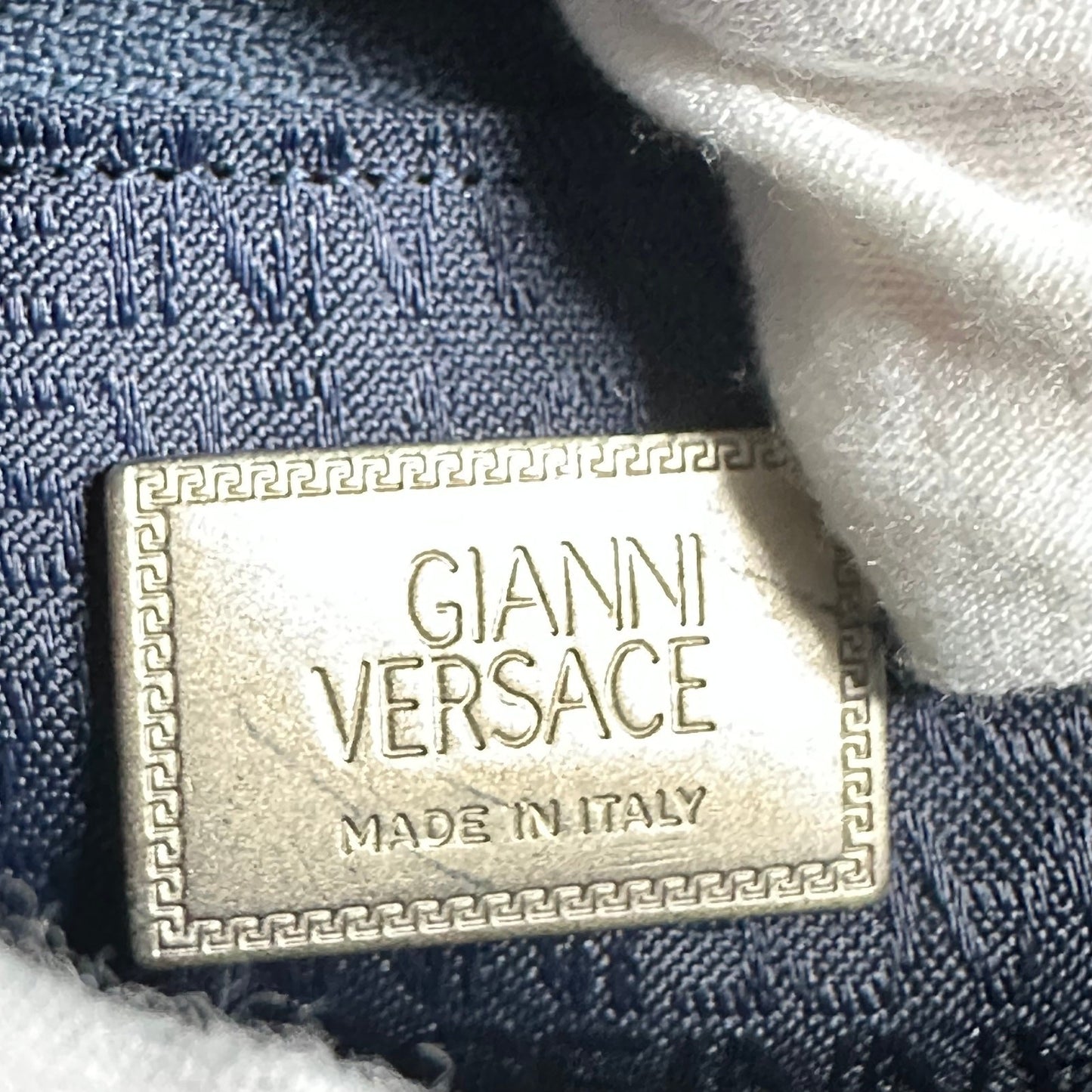 Gianni Versace Medusa Teal Patent Leather Shoulder Bag Vintage Authentic