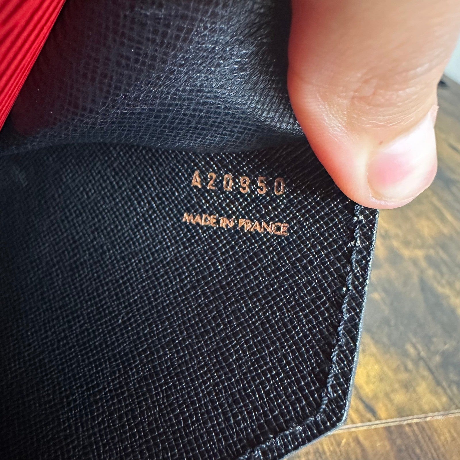 Louis Vuitton Epi Leather Porte Documents Clutch Case Red Authentic Vintage