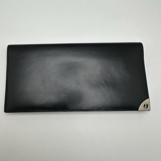 Dunhill Black Leather Long Wallet Bifold