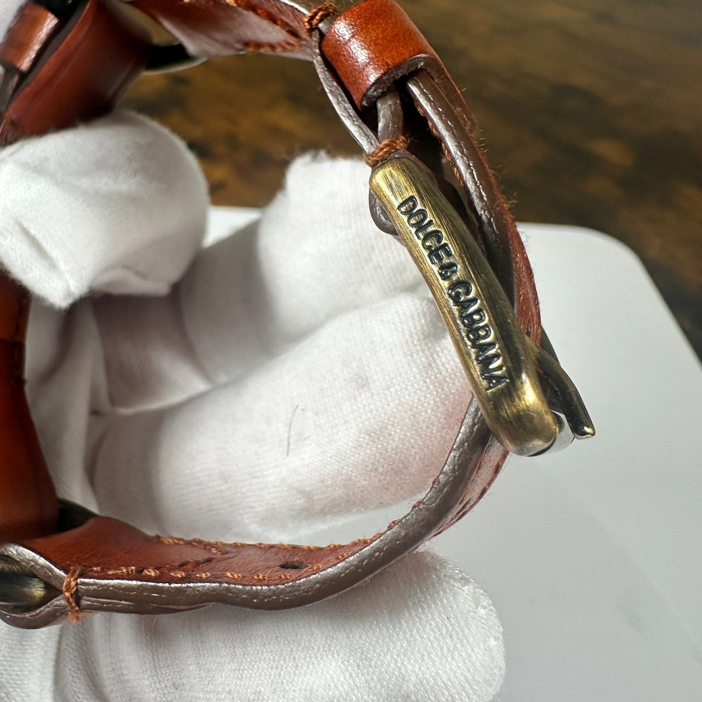 Dolce & Gabbana Brown Leather Bracelet Women's Men's
