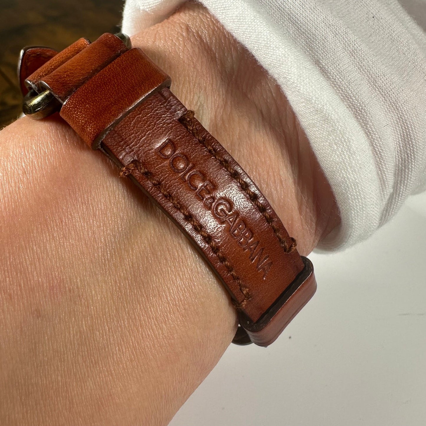 Dolce & Gabbana Brown Leather Bracelet Women's Men's