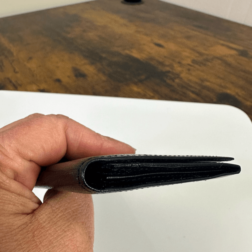 Valentino Garavani Slim Bifold Card Wallet Black Leather