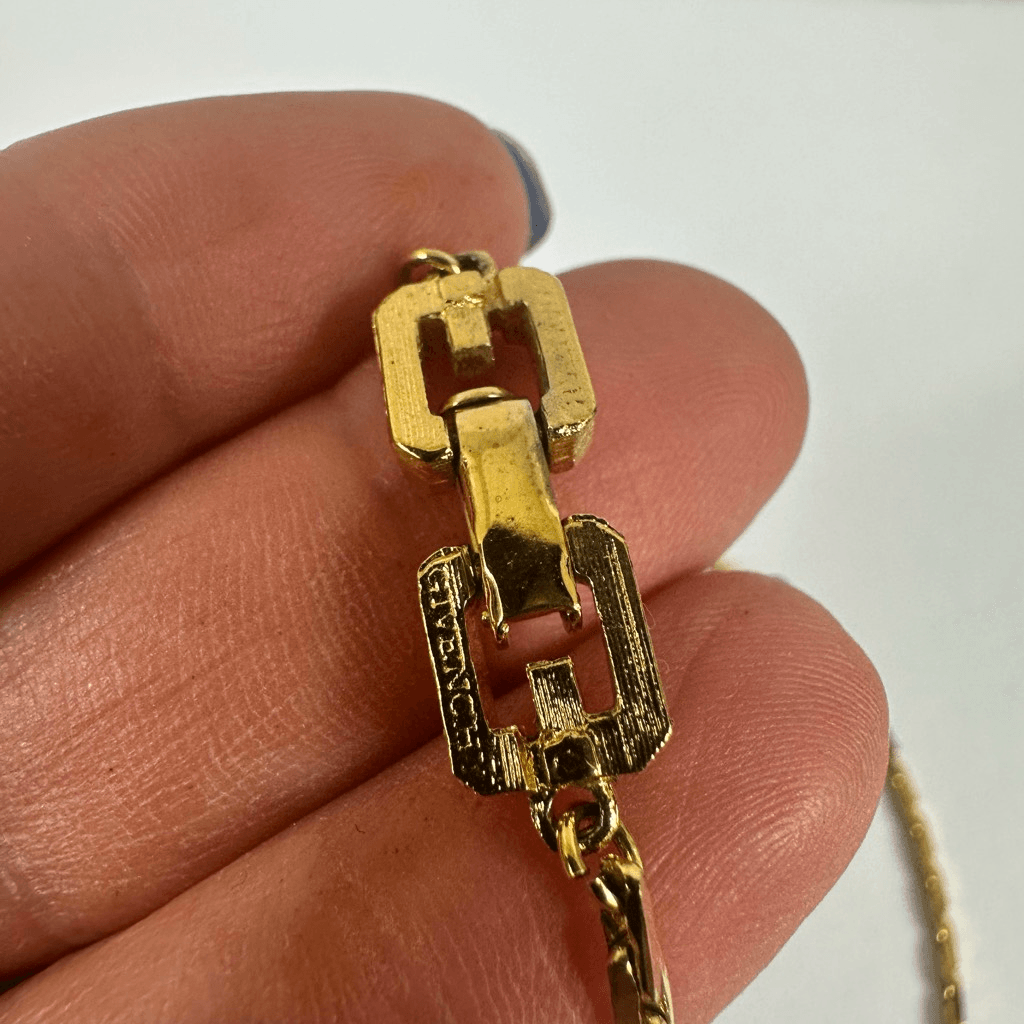 Givenchy Vintage Long Snake Chain Simple Gold Tone Necklace 29”