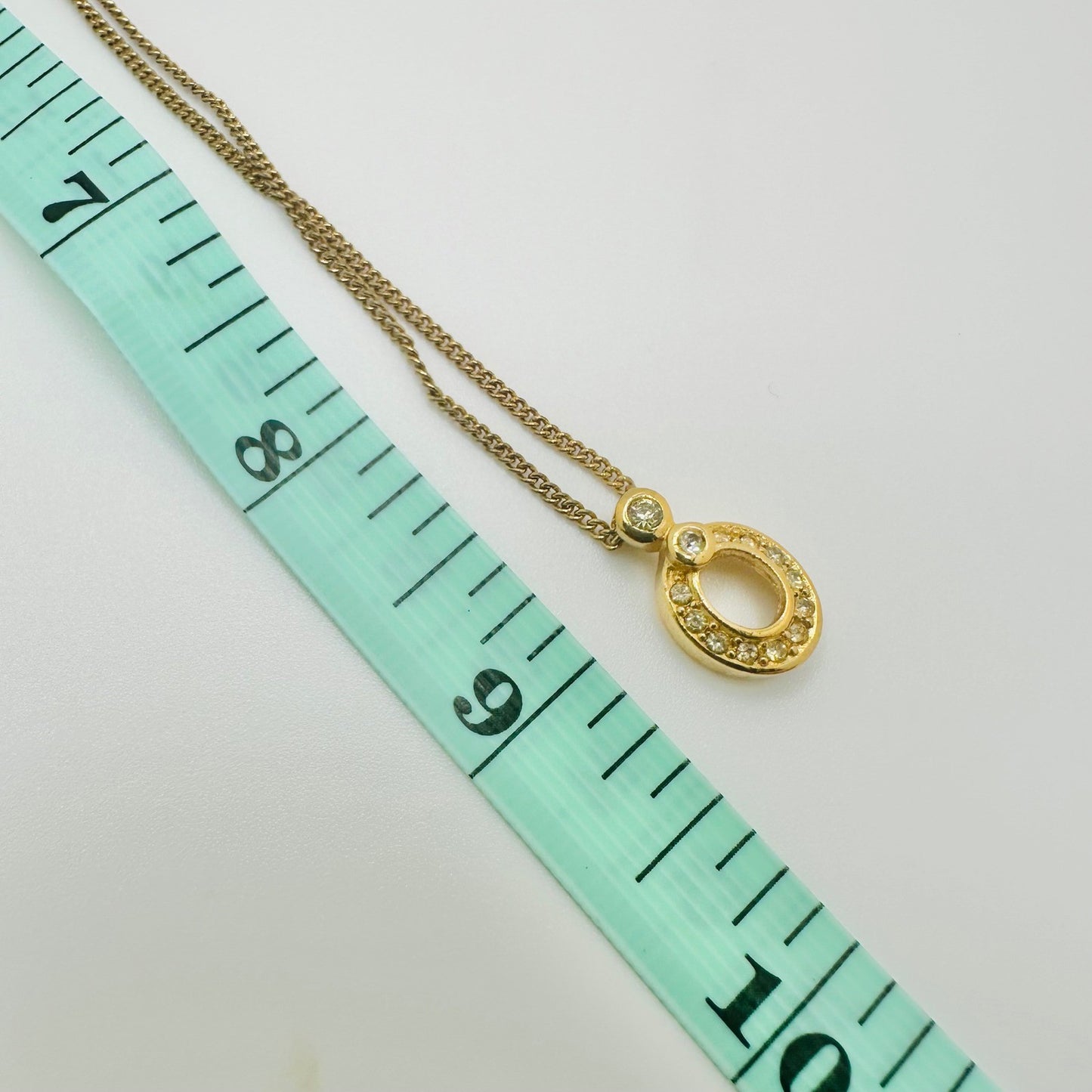 Christian Dior Gold Tone Crystal Pendant Necklace Designer Jewelry