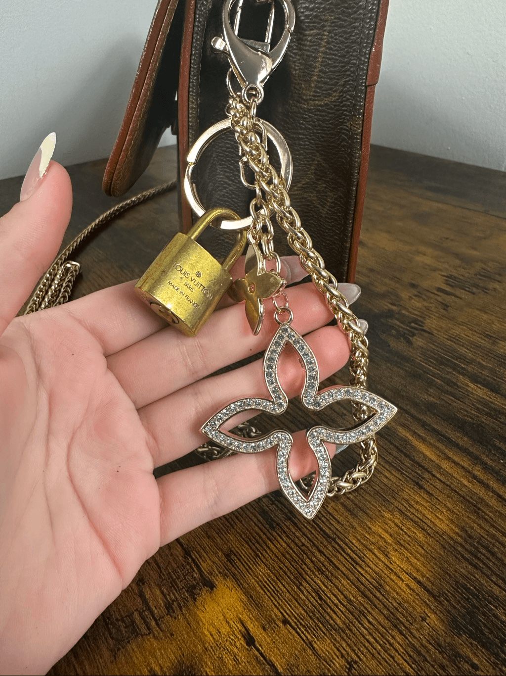 Louis Vuitton Vintage Bag Pochette Dame Clutch Brown Monogram