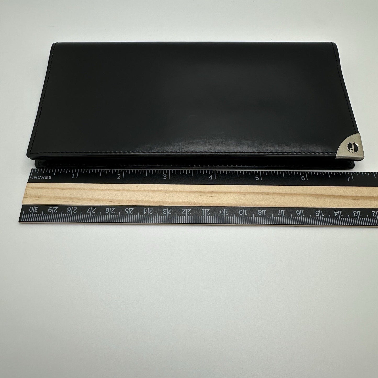 Dunhill Black Leather Long Wallet Bifold