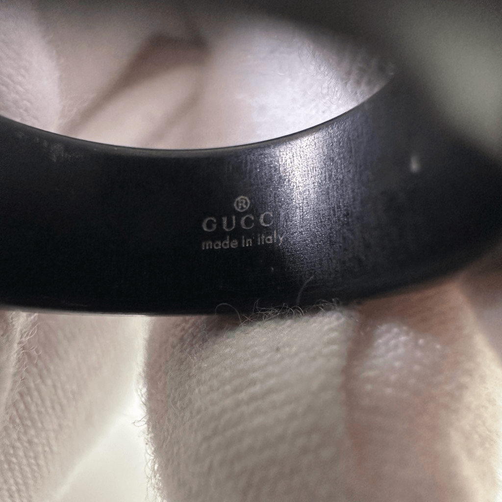 Gucci Icon GG Black Synthetic Corundum Ring Size 5