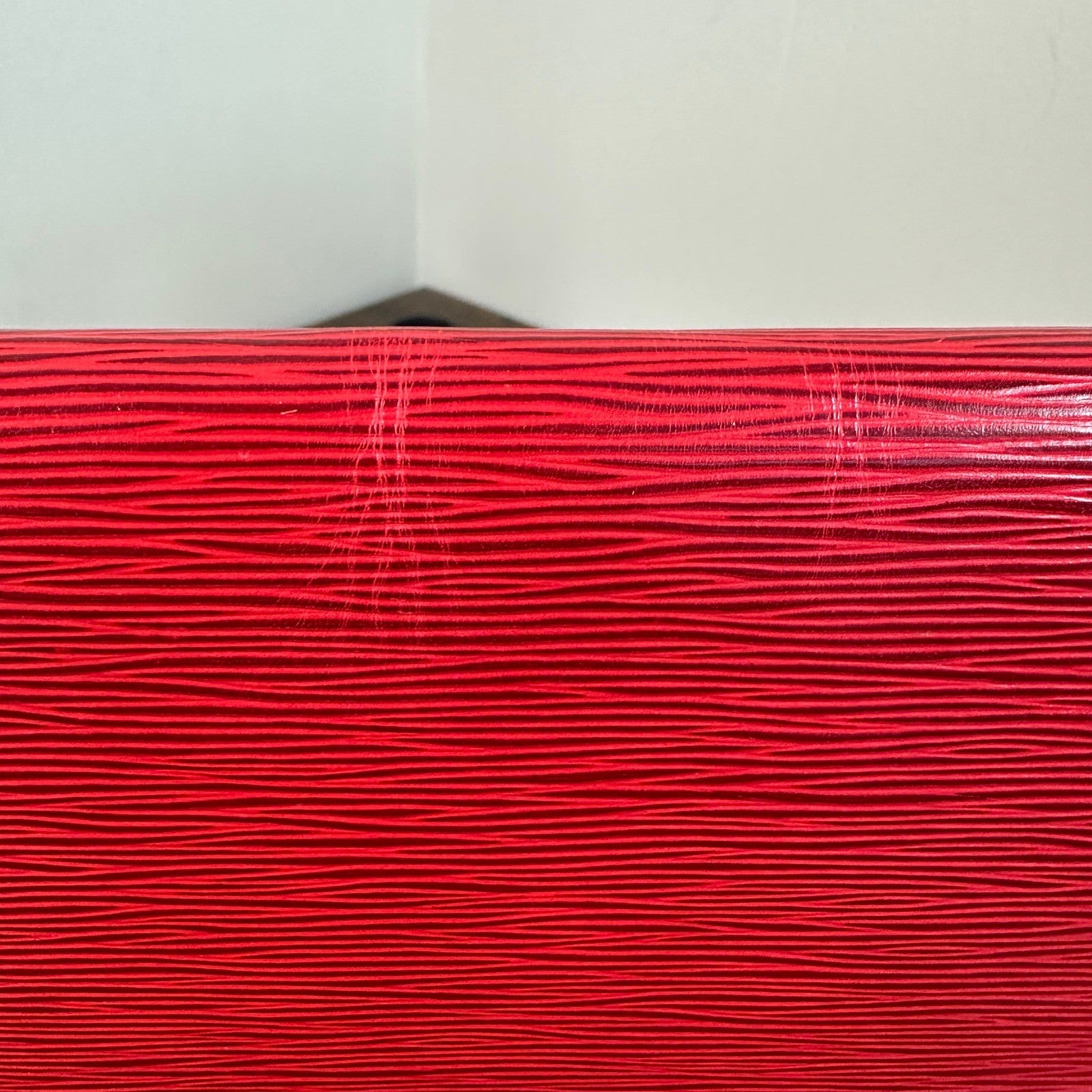 Louis Vuitton Epi Leather Porte Documents Clutch Case Red Authentic Vintage