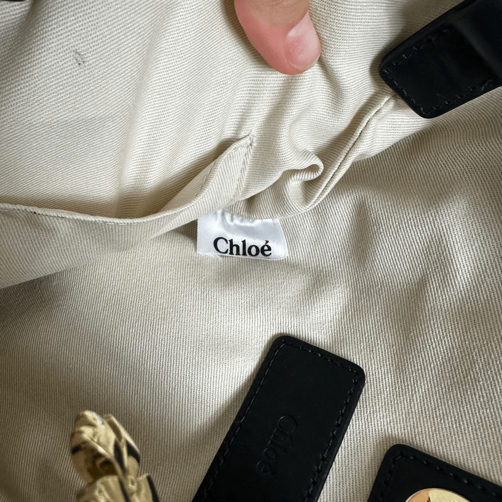 Chloe Woody Faux Shearling Fur Tote Bag 2-Way Small Size