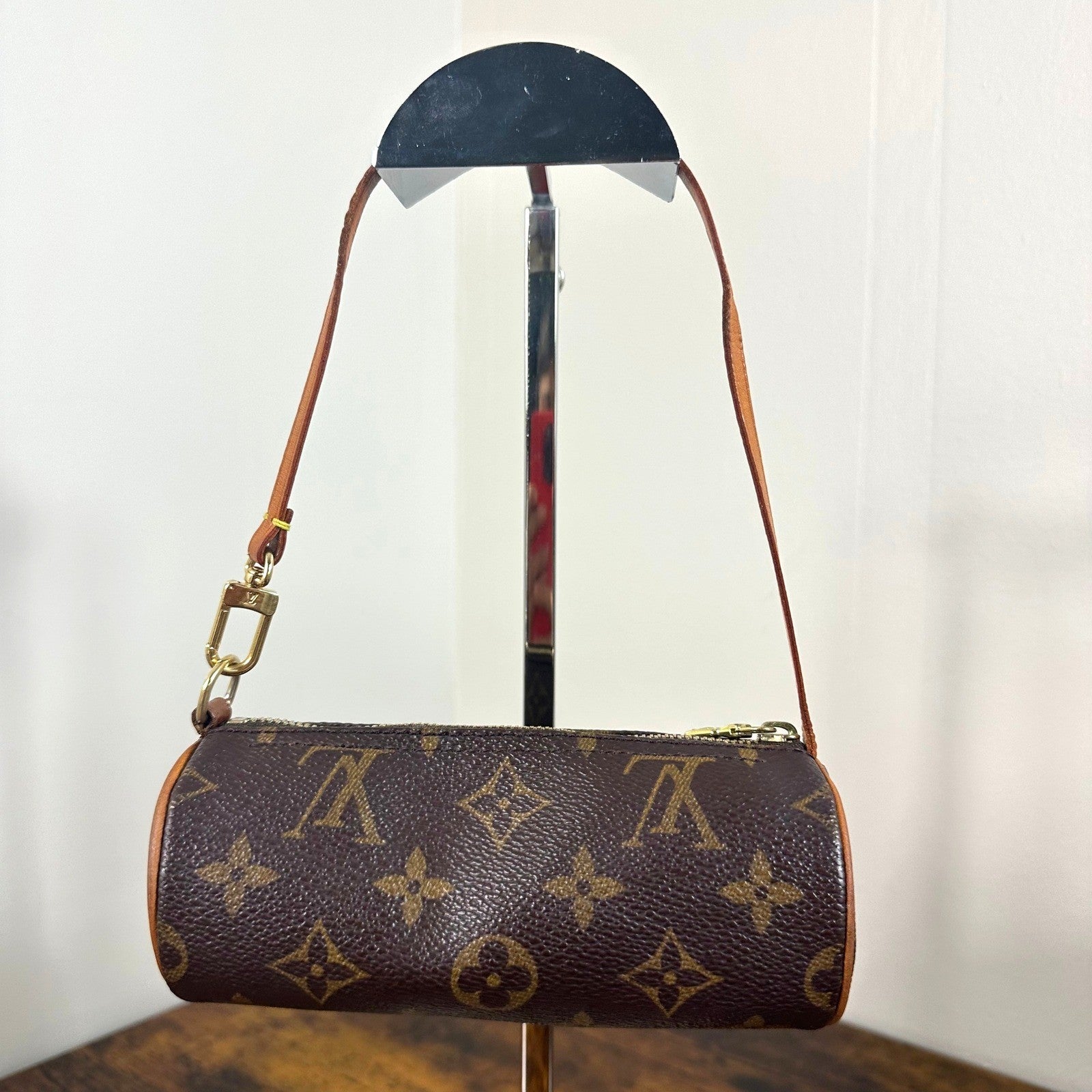 Louis Vuitton Monogram Mini Papillon Accessories Pouch Bag Vintage Authentic