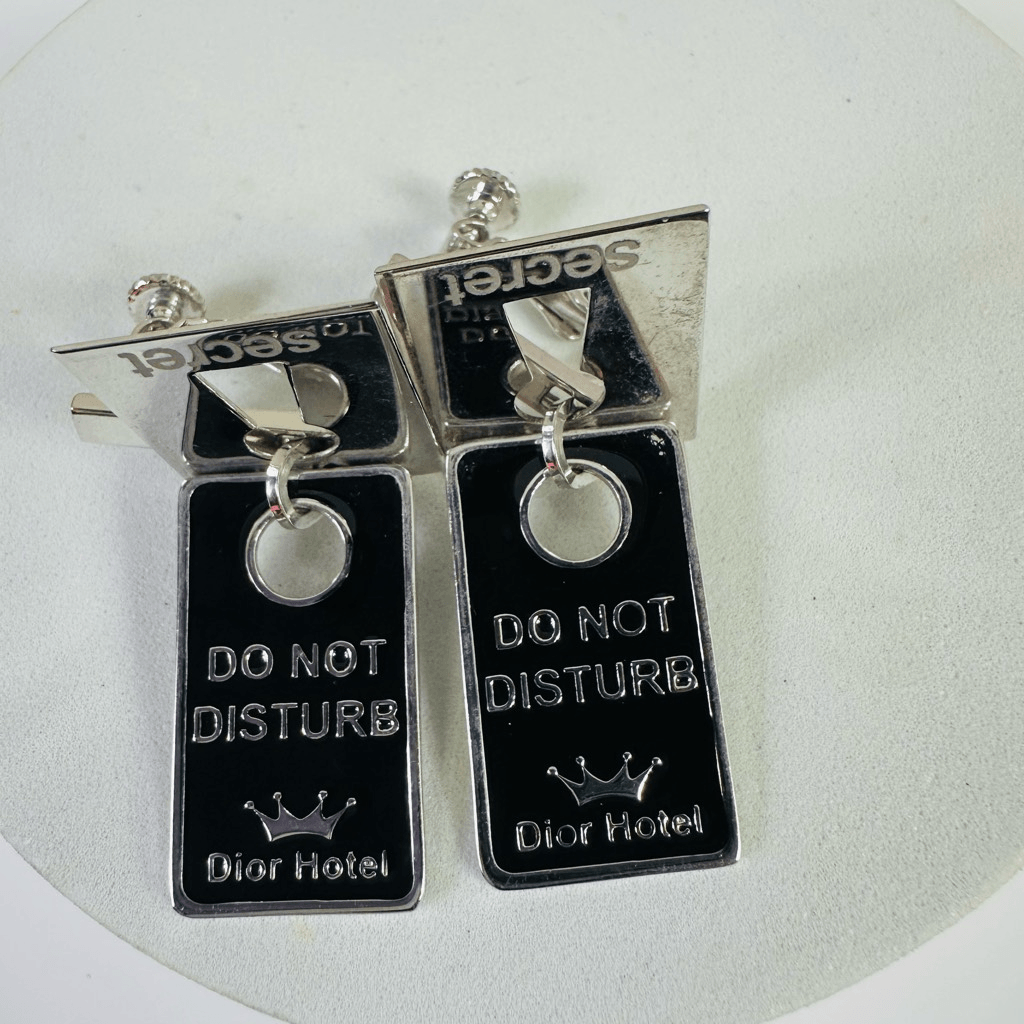 Christian Dior Secret Hotel Screw Back Vintage Earrings Non-Pierced