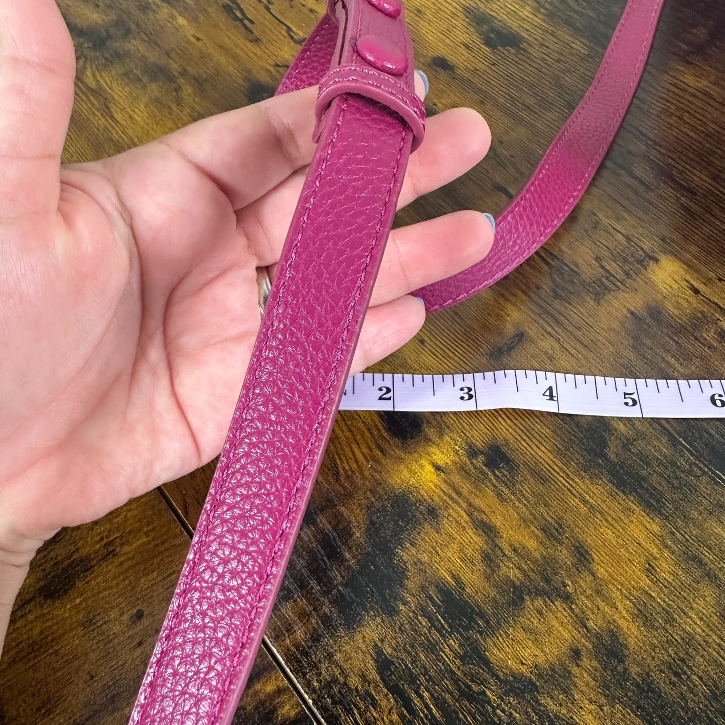 Versace Jeans Couture Pink Pebbled Gold Accent Crossbody Bag Purse Shoulder Hand