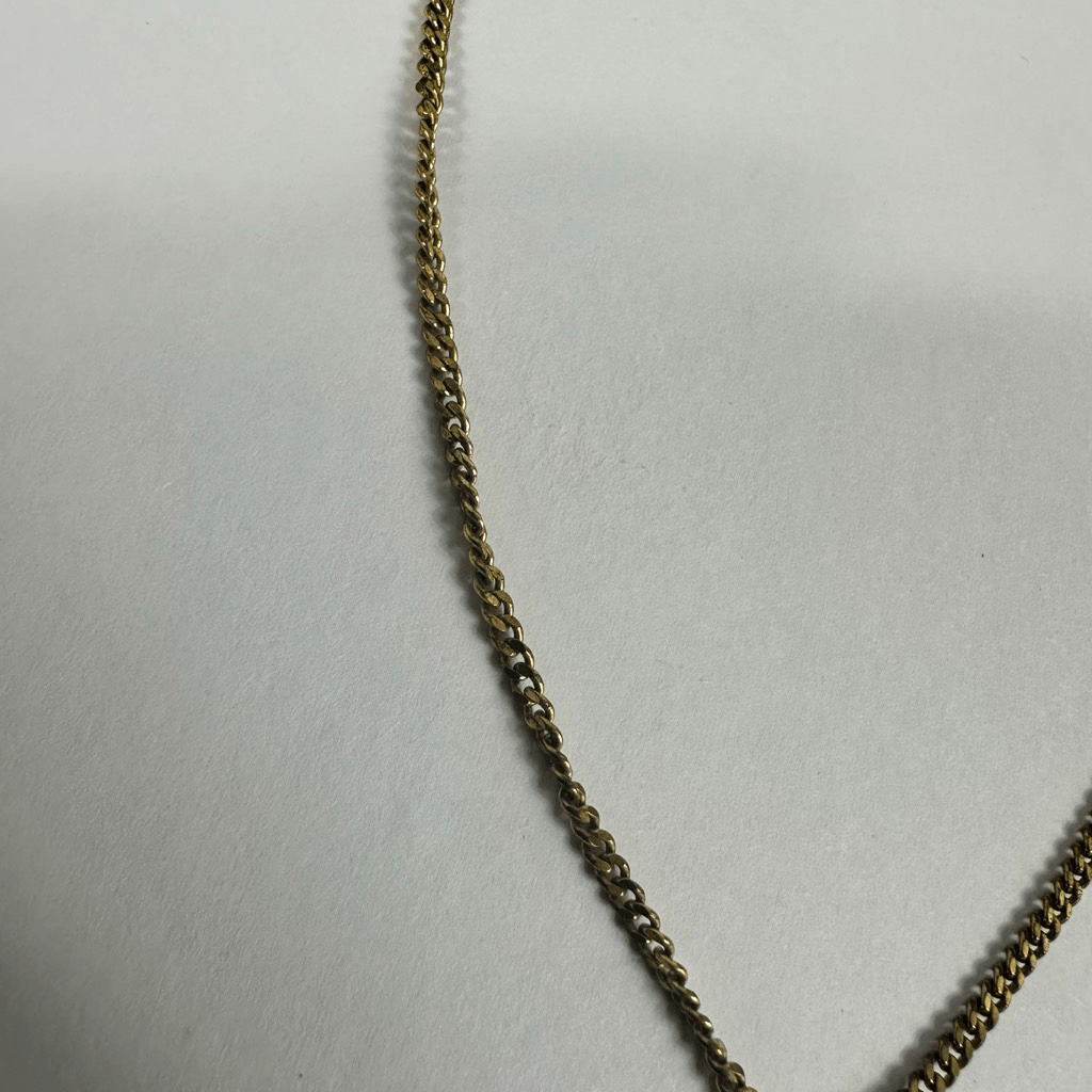 Christian Dior CD Logo Gold Tone Rhinestone Pendant Necklace