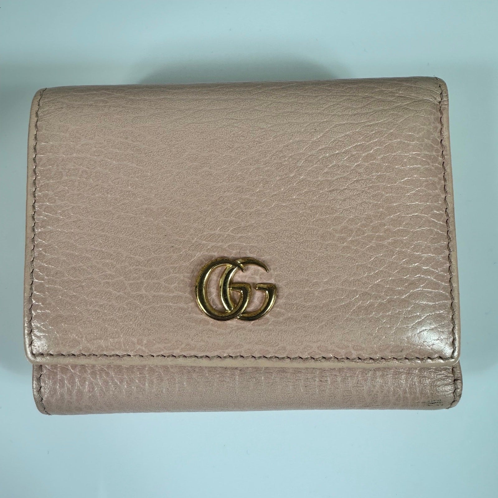 Gucci Marmont Pink Leather Compact Wallet - Preowned Authentic