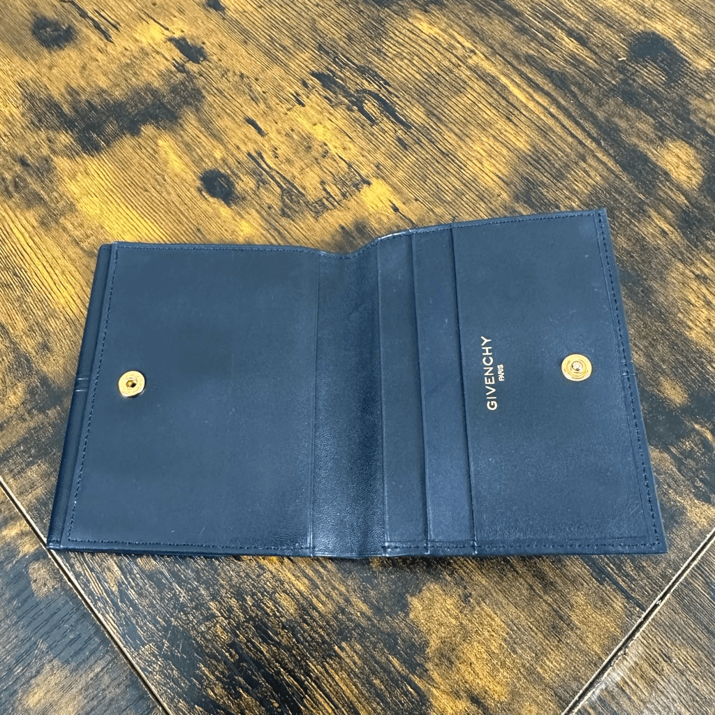 Givenchy 4G Logo Dark Navy Blue Vintage Wallet