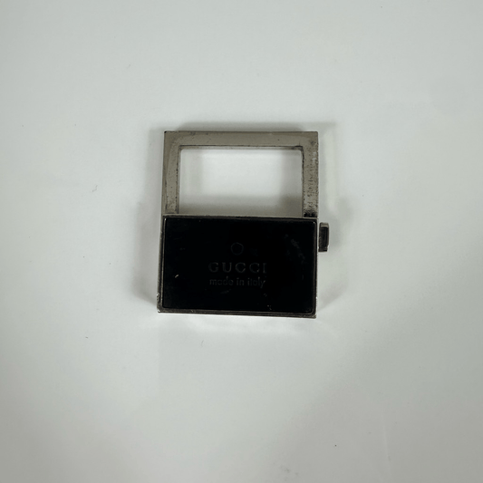 Gucci Silver Tone Bag Charm Key Ring