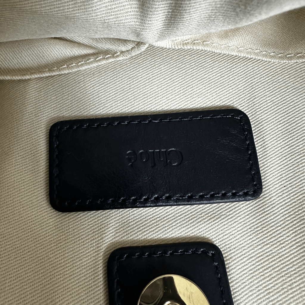 Chloe Woody Faux Shearling Fur Tote Bag 2-Way Small Size