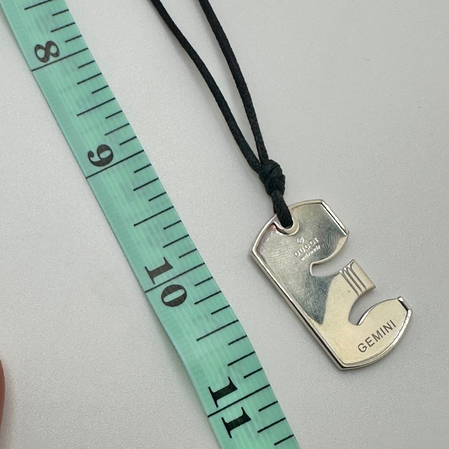 Gucci Dog Tag Keychain Key Ring Sterling Silver 925 Bead Chain Made in Italy