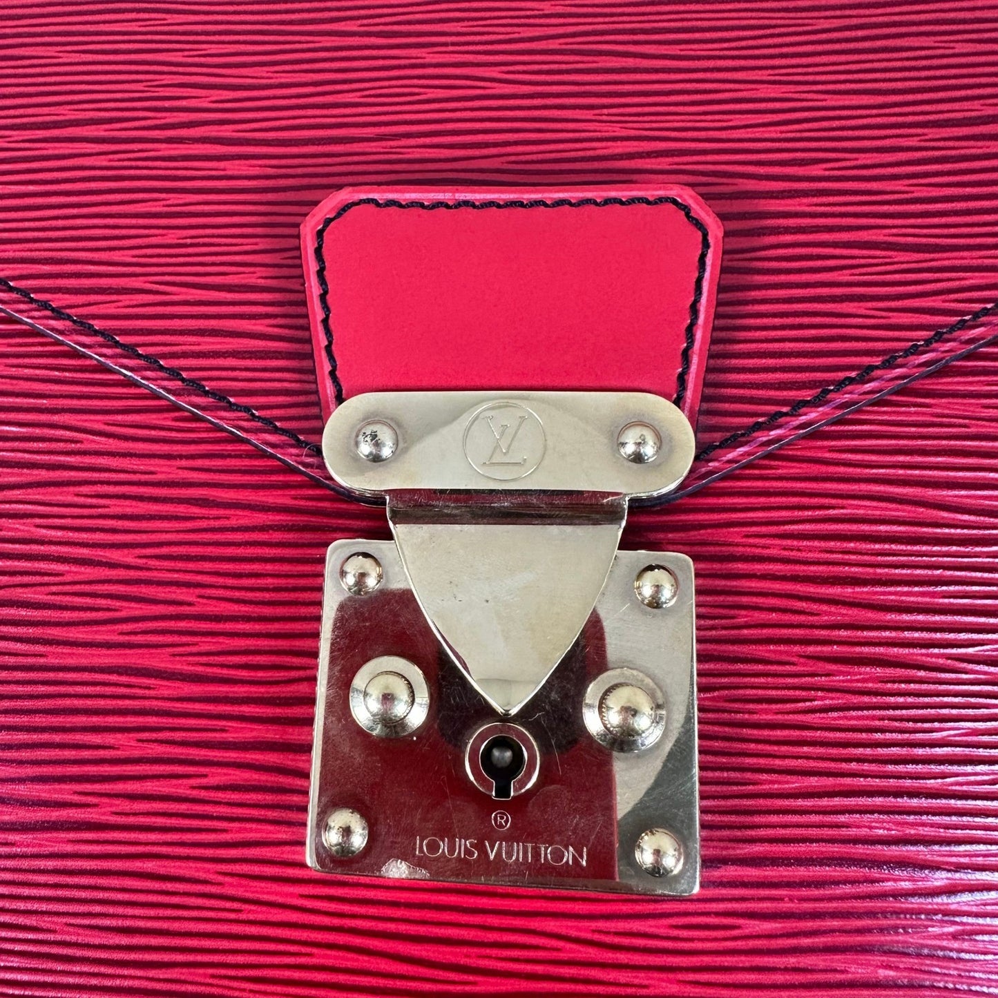 Louis Vuitton Epi Leather Porte Documents Clutch Case Red Authentic Vintage