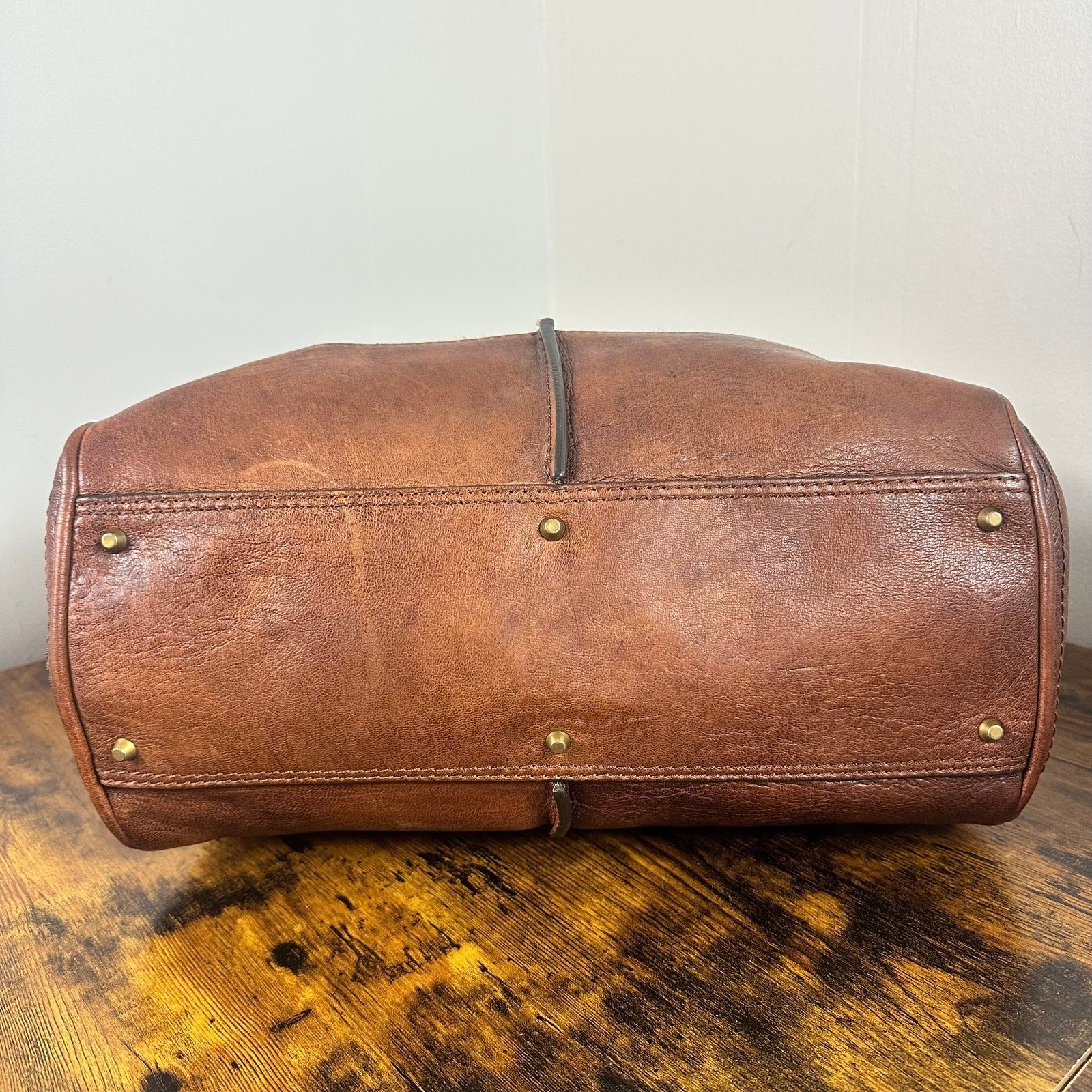 Vintage Chloe Paddington Leather & Tweed Satchel Bag Large 