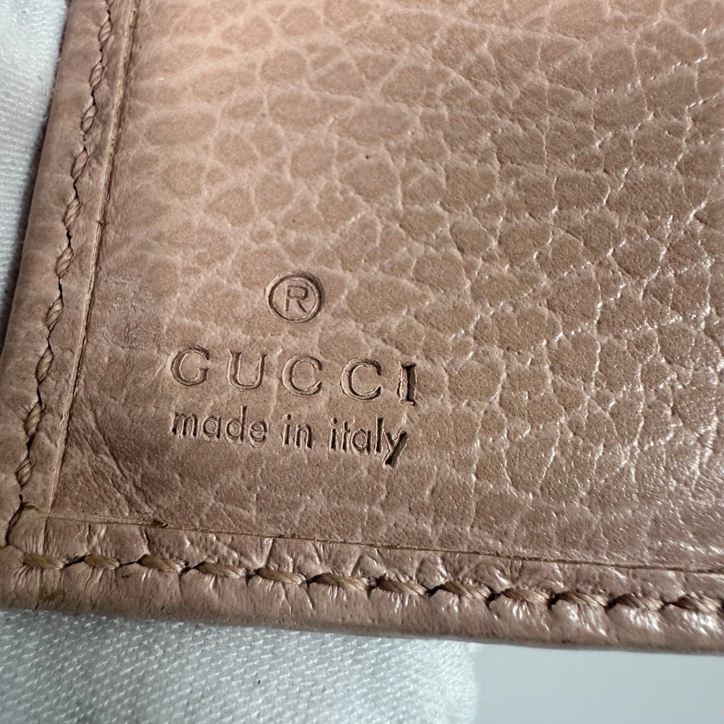 Gucci Marmont Pink Leather Compact Wallet - Preowned Authentic