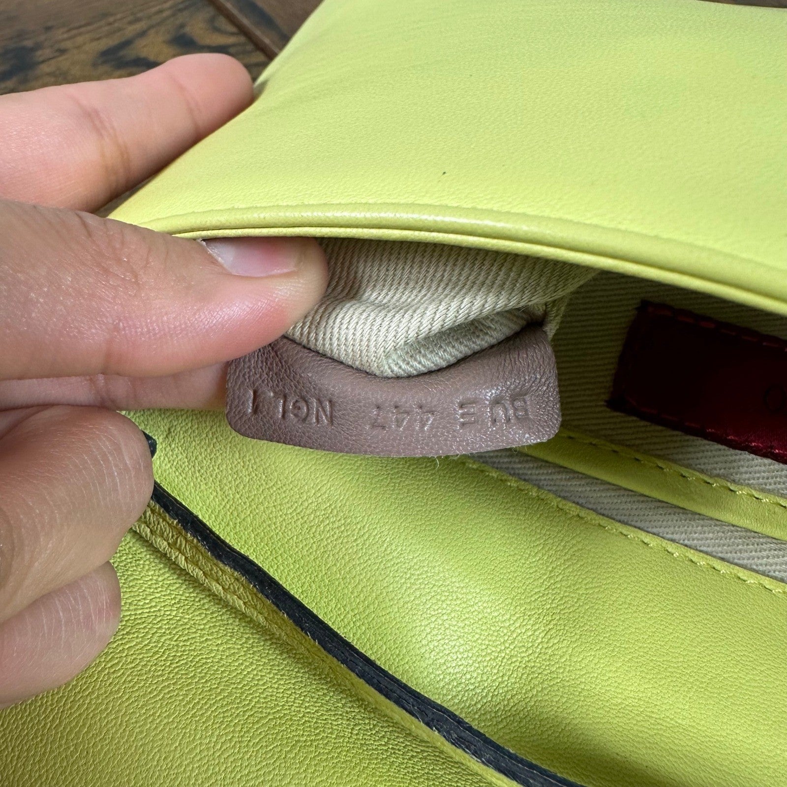 Valentino Garavani Bow Bag Clutch Shoulder Bag Light Yellow Leather