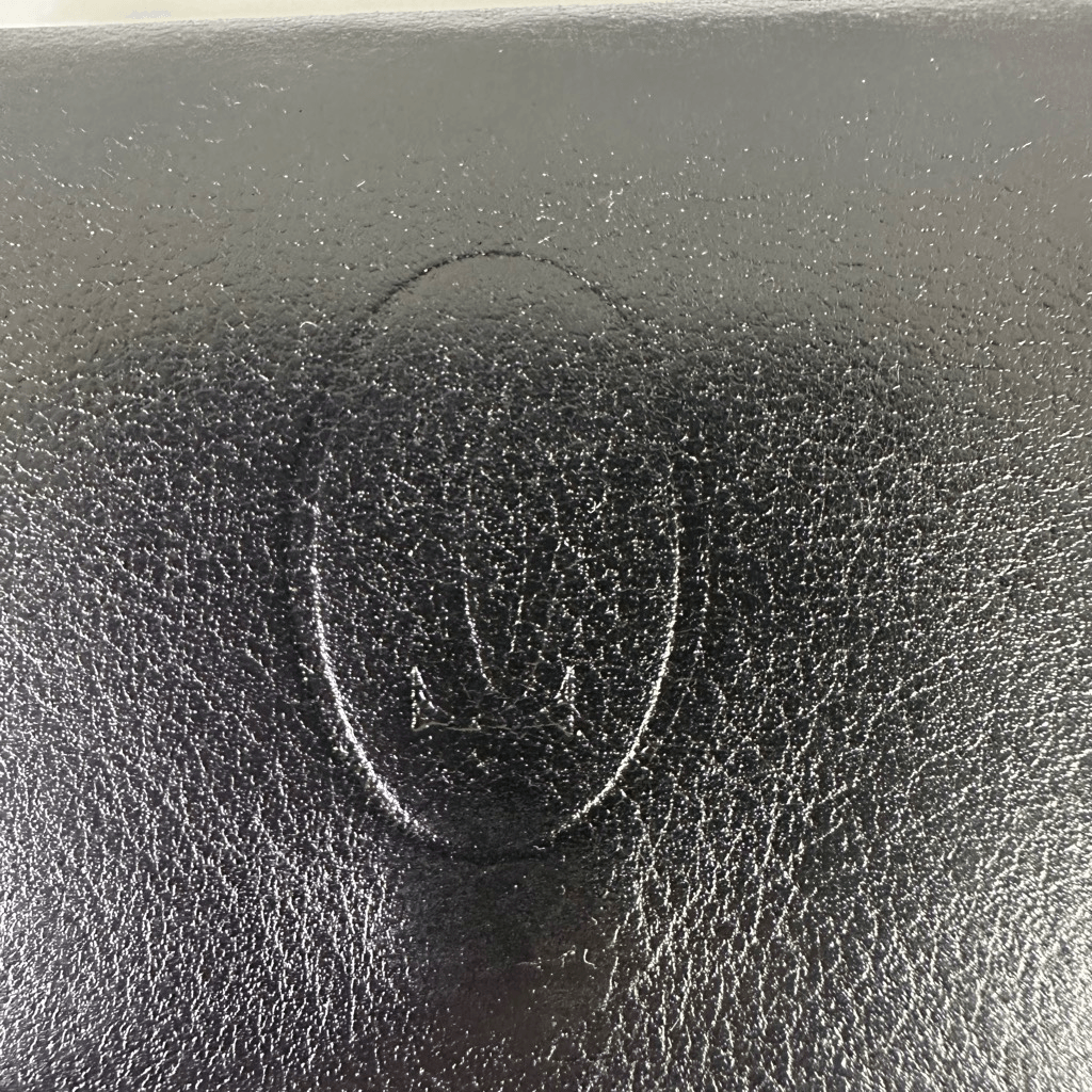 Cartier Vintage Black Leather Coin Purse Case