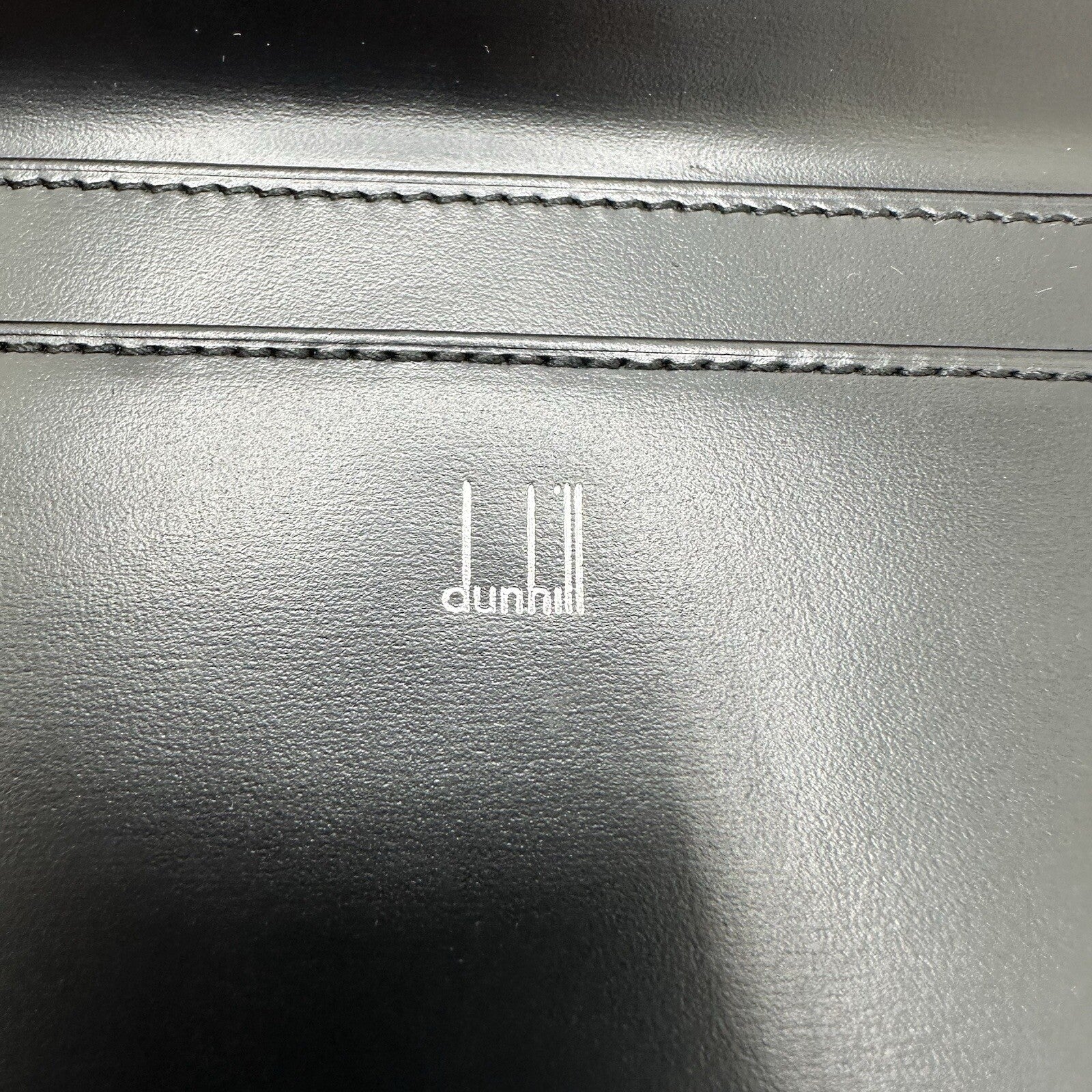 Dunhill Black Leather Long Wallet Bifold