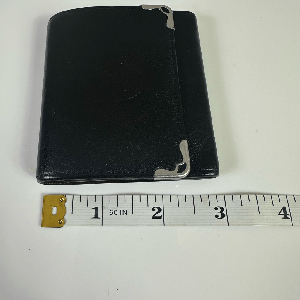Cartier Vintage Black Leather Coin Purse Case