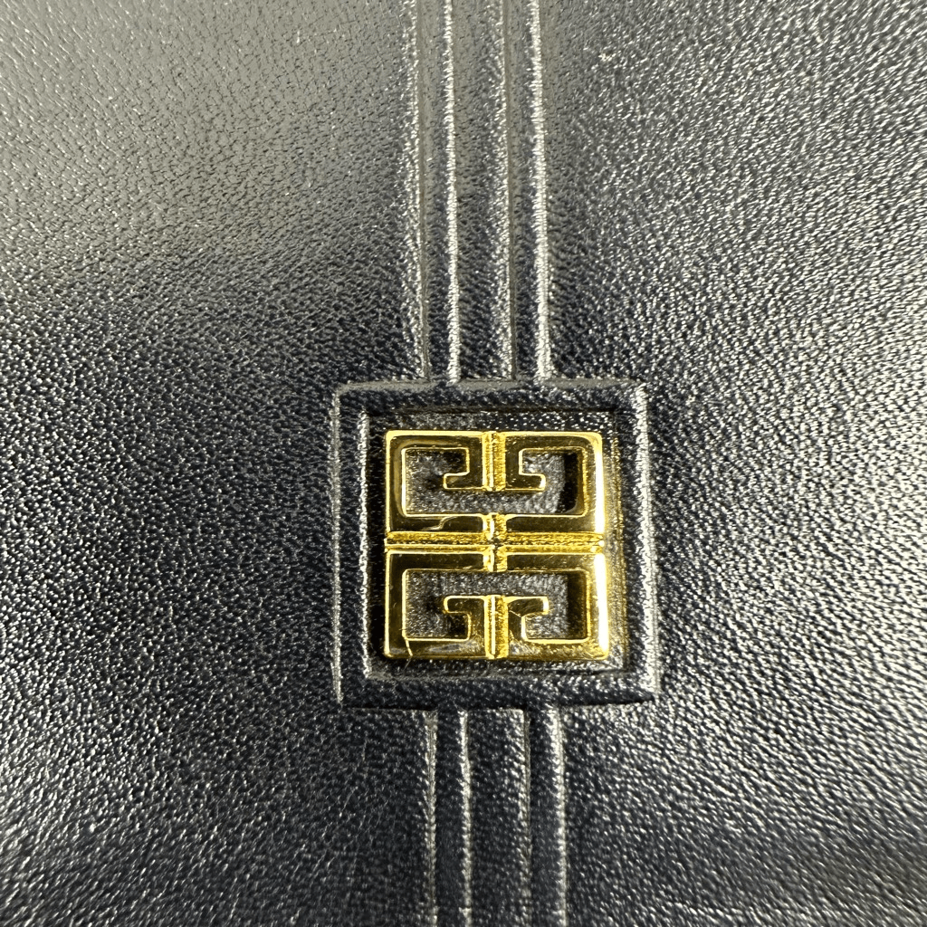 Givenchy 4G Logo Dark Navy Blue Vintage Wallet
