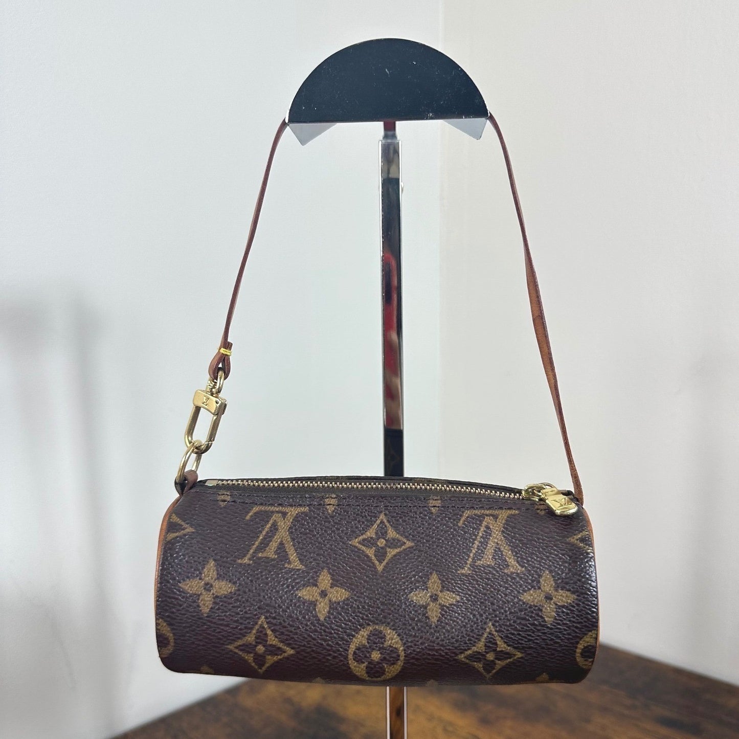 Louis Vuitton Monogram Mini Papillon Accessories Pochette Bag Purse Handbag