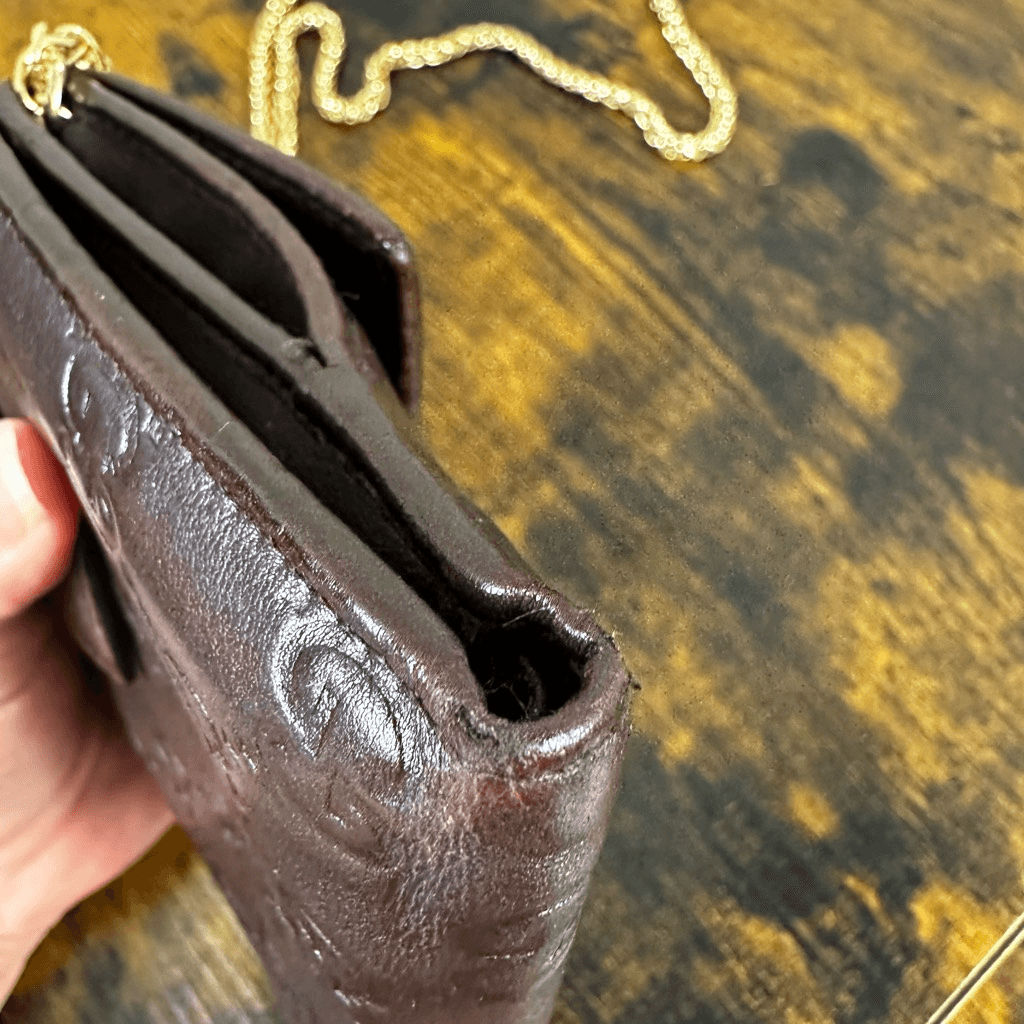 Gucci Guccissima Compact Brown Leather Wallet