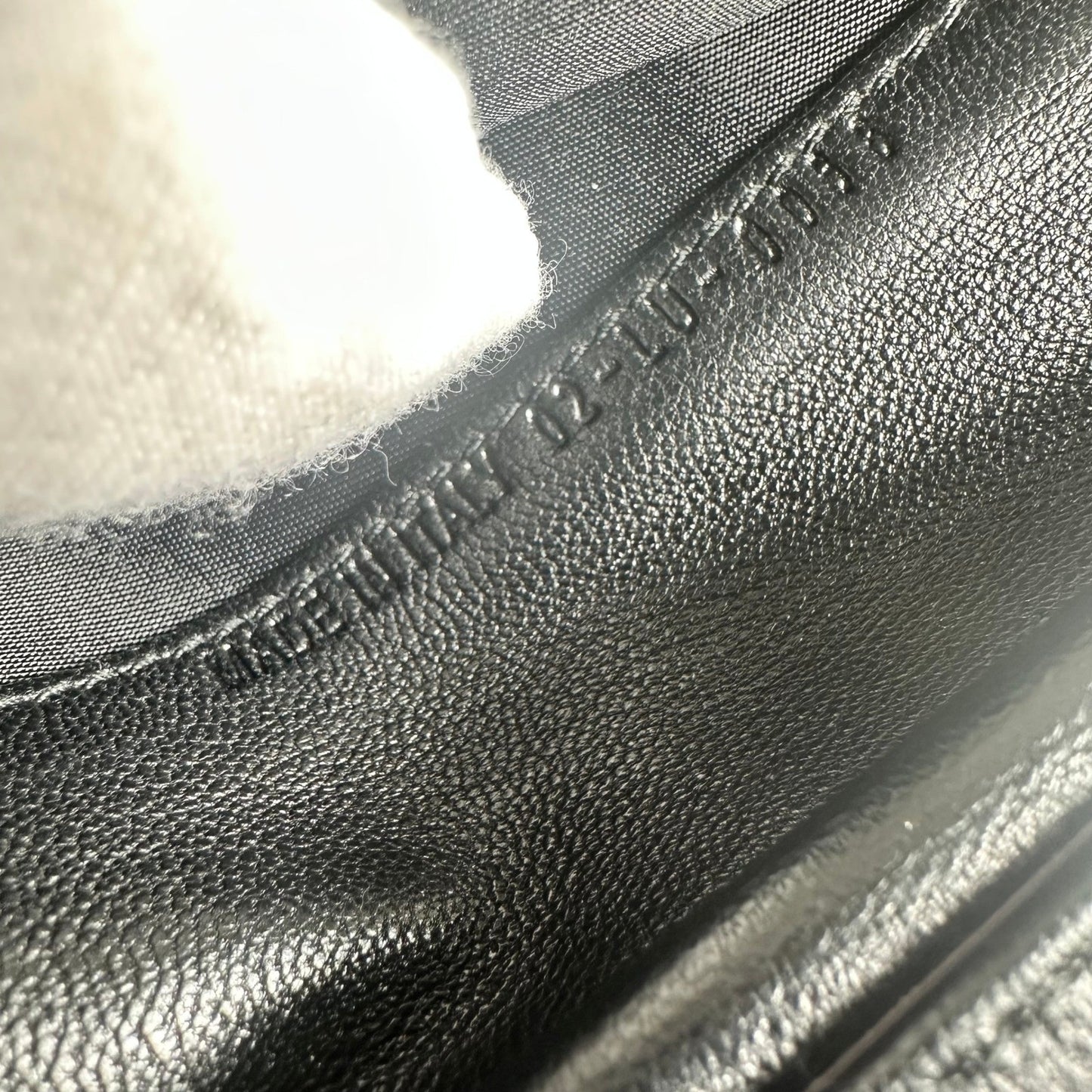 Christian Dior Black Woven Leather Wallet Wristlet Chain Strap Authentic Vintage