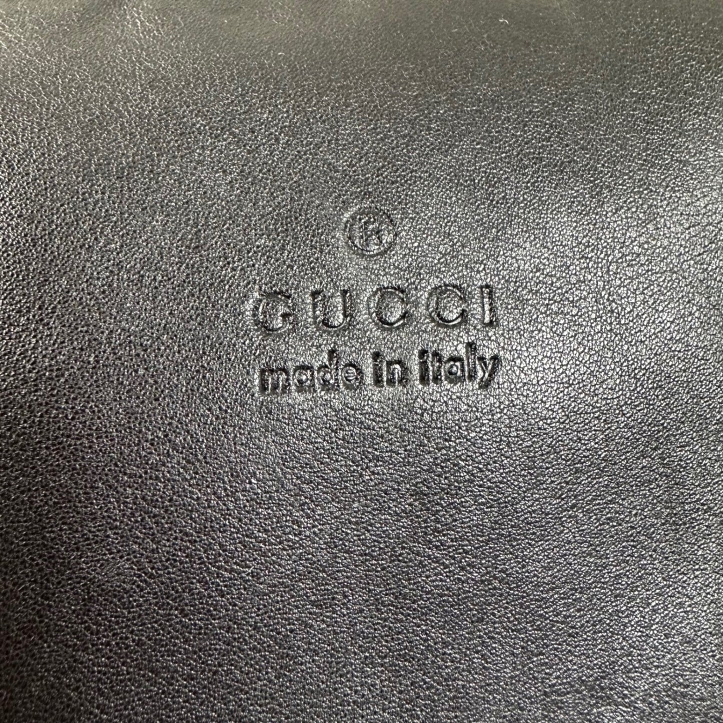 Gucci Black Leather Hobo Shoulder Bag Authentic Made in Italy