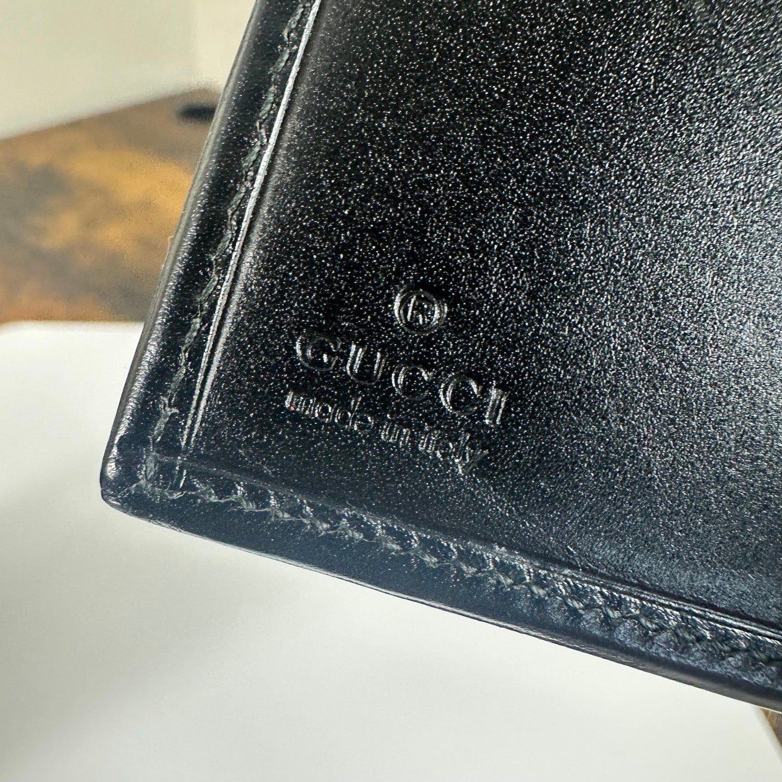 Authentic Gucci Jackie Compact Black Leather Wallet