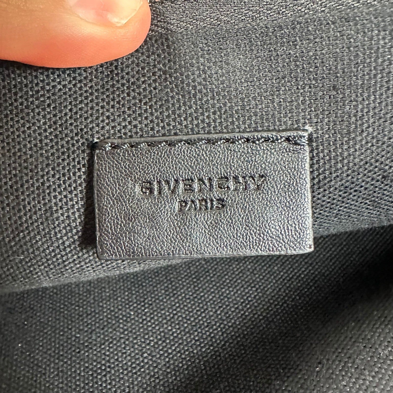 Givenchy Lightning Bolt Print Pouch Clutch Cosmetic Bag Black White